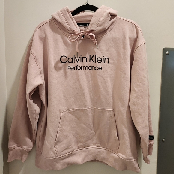 Light Pink Calvin Klein Performance Hoodie - Picture 1 of 6